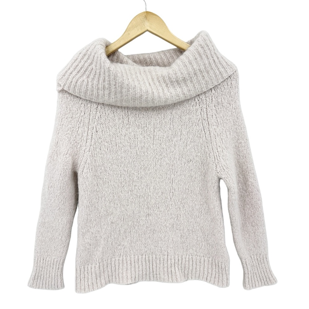 PAULE KA Sweater Cowl Neck Alpaca Merino Wool Knit Pink